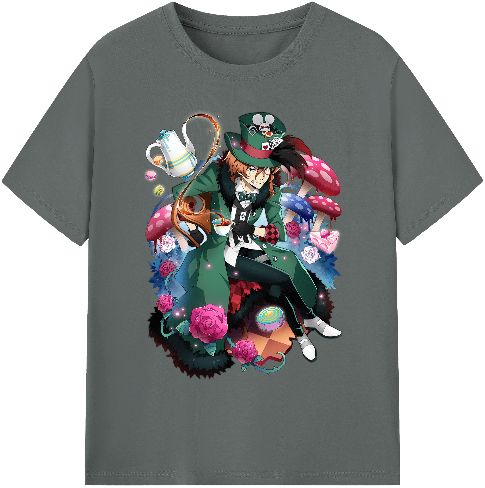 （画像用） 文豪ストレイドッグス Bungo Stray Dogs 綿100％ メンズ半袖Tシャツ｜肌触りやわらか＆通気性
